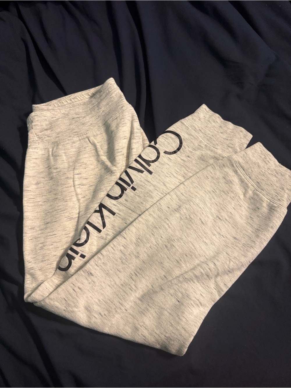 Calvin Klein Light Heather Gray Logo Joggers